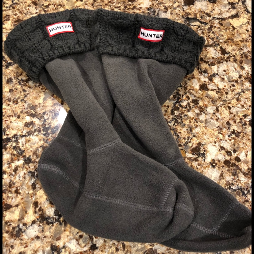Hunter short boot liner with Canle Knit tops sz M